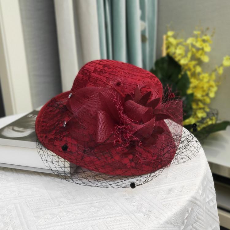 New Women's Summer Curled Mesh Visor Court Retro Elegant Lace Flower Travel Sunscreen Topper Tide