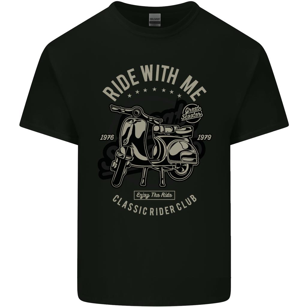 Scooter Ride With Me Motorcycle MOD Unisexs Light Cotton TShirt