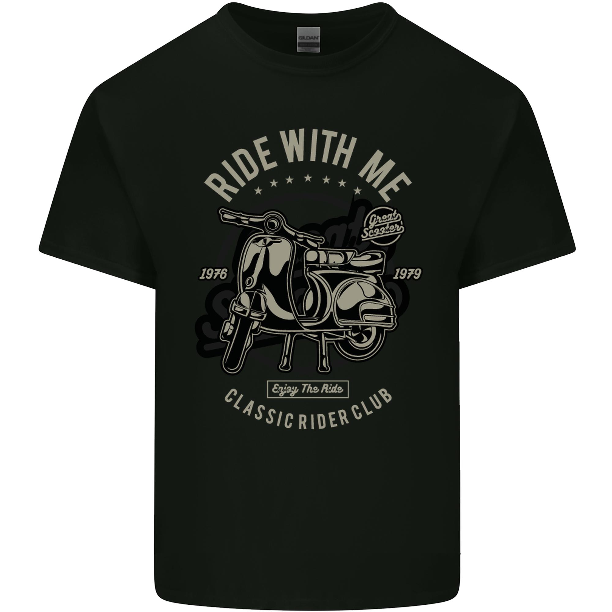 Scooter Ride With Me Motorcycle MOD Unisexs Light Cotton TShirt S