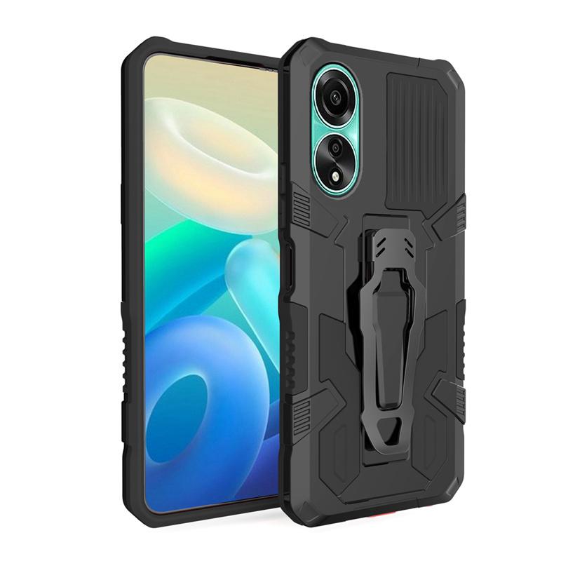 

Военный бронированный чехол-подставка с клипсой для ремня для OPPO Reno 10 Pro 5G Защитный магнитный противоударный чехол с полной защитой для бизнеса OPPO Reno 10 5G чёрный