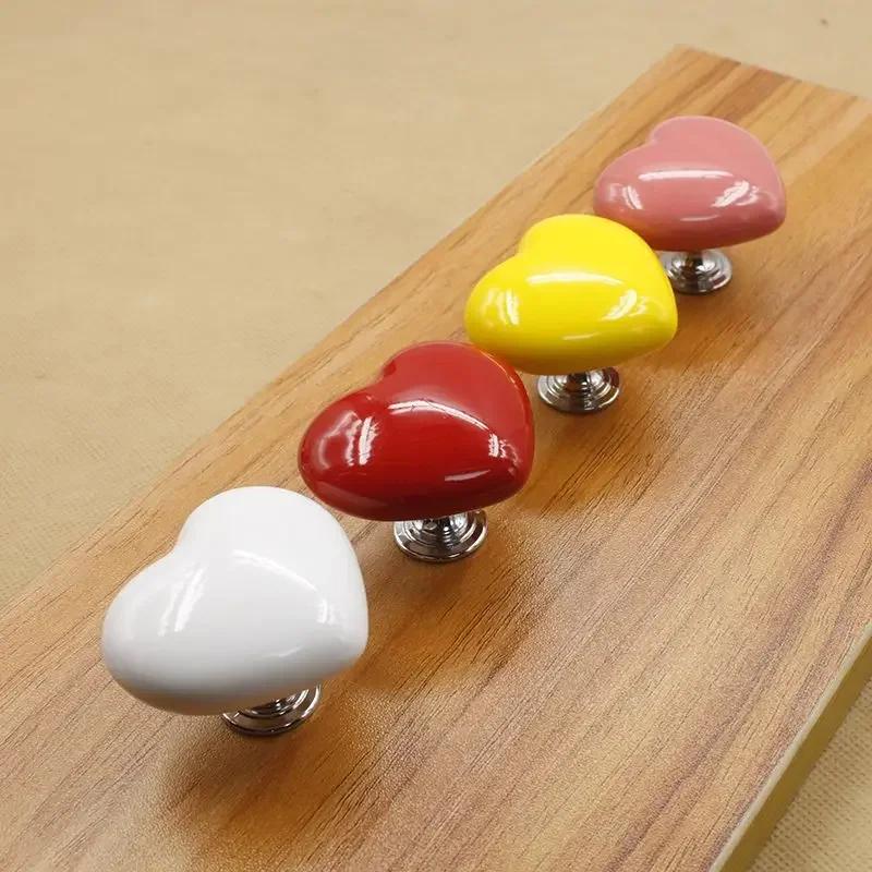 Heart Shaped Toilet Press Button Cute Rabbit Toilet Drain Button Tank Push Switch Nail Protector Love Button Bathroom Accessori