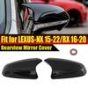 Rearview OX Style Mirror Cover Replacement For Lexus RX NX 2015-2020 Gloss Black