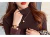 Women's Thick Knit Fleece-Lined Thermal Top - Soft, Warm, Half High Neck One-Piece Winter Layer