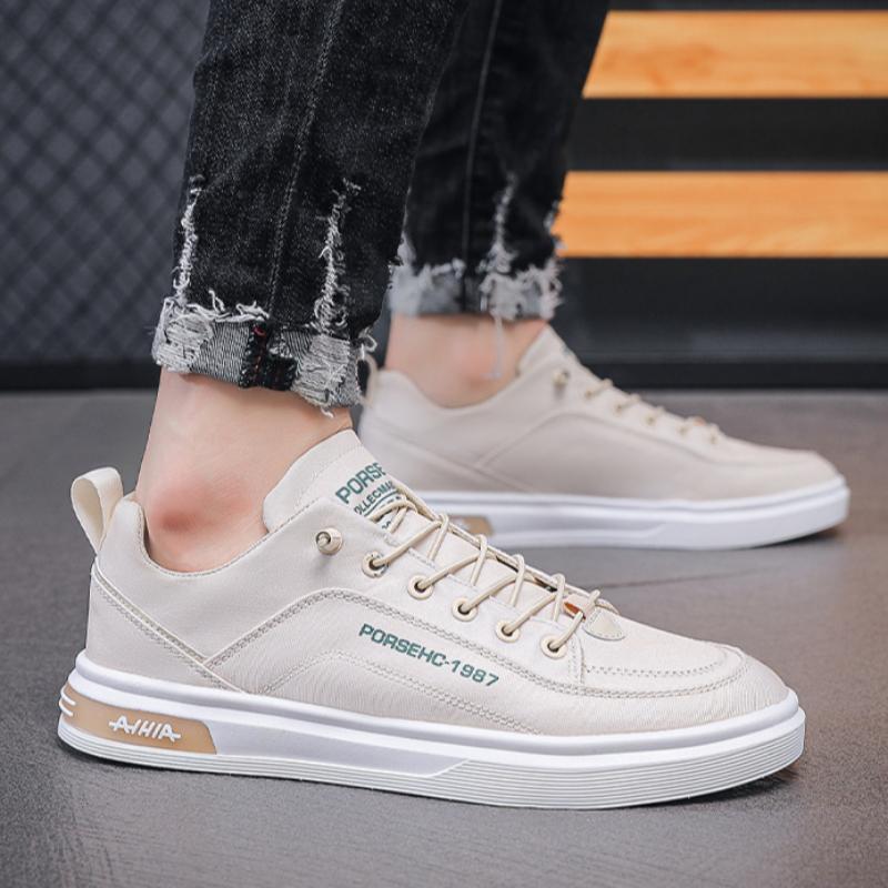 Summer Thin Men's Shoes Breathable Canvas Slip-on Shoes Sports Casual Work Shoes