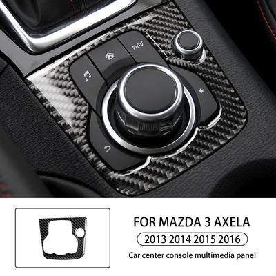 Car Center Console Multimedia Panel Trim For Mazda 3 Axela 2013 2014 2015 2016 Carbon Fiber Pegatinas De Coche Dropshipping