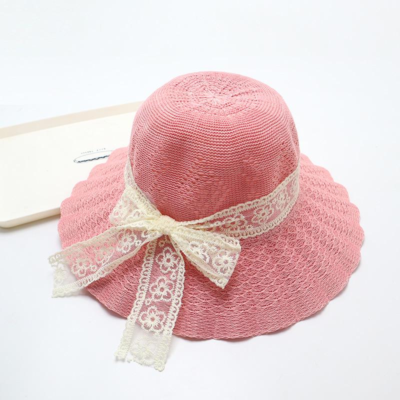 Summer straw hat big brim fashionable flower sweet seaside vacation beach breathable sun protection sun hat women's