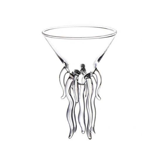 Octopus Tentacle Wine Jellyfish Goblets Glass Artistic Shape Cocktail Stemware for Wine C
