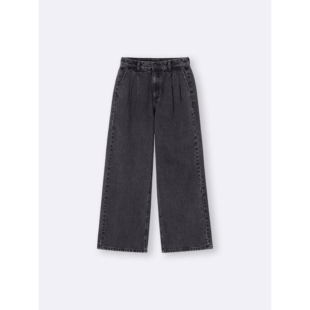 

Gu By Uniqlo Denim Tuck Trouser+ec Length 79.0 Cm 69 NAVY/3XL