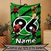 Custom Name Personalized Hannover 96 Football Print Blanket, Home Decor, Bedroom, Sofa, Camping, Couch, Gifts for Birthday Christmas