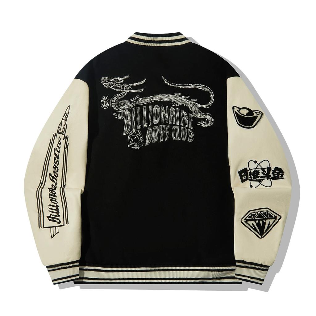 Li Ning X Billionaire Boys Club Collaboration Casual Comfortable Loose Jacket Men Jacket Black Off-White AJMU103-3