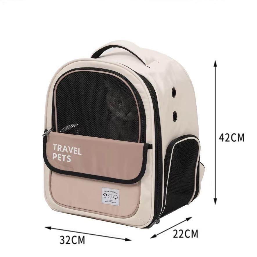 Portable Breathable Cat Carrier Backpack: Large, Anti-Stress, Foldable, Handheld, or Double Shoulder Pet Bag