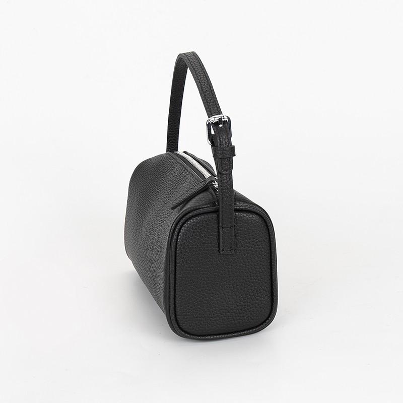 Pen Container Bag Diagonal Span Small Top Layer Cowhide Simple Design Portable Leather Women's Pillow Underarm
