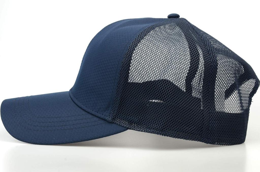 RF Large Size Deep Long Popular Cap, Men's Hat, 61-68cm, Mesh, Breathable, Quick-Drying, Lightweight, Unisex, Stylish, Cool, Brim, (Blue)