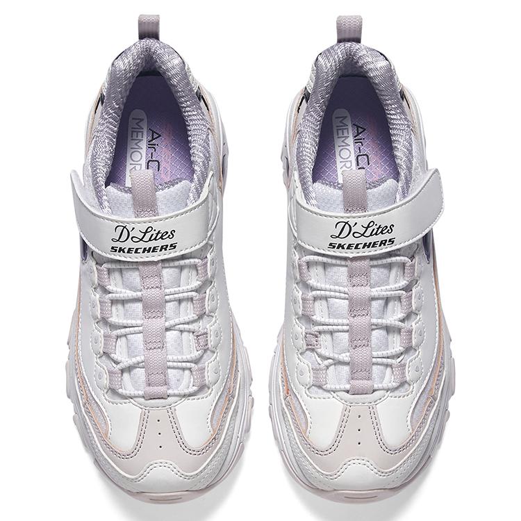 Skechers Antiscivolo, Resistenti all'abrasione, Anti calcio Scarpe Lifestyle Basse per Bambini Lavanda Adolescenti 302526L-WLV