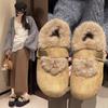 Women's large size soft elastic winter warm cold padded snow boots non-slip wear outdoor leisure sports cotton shoes