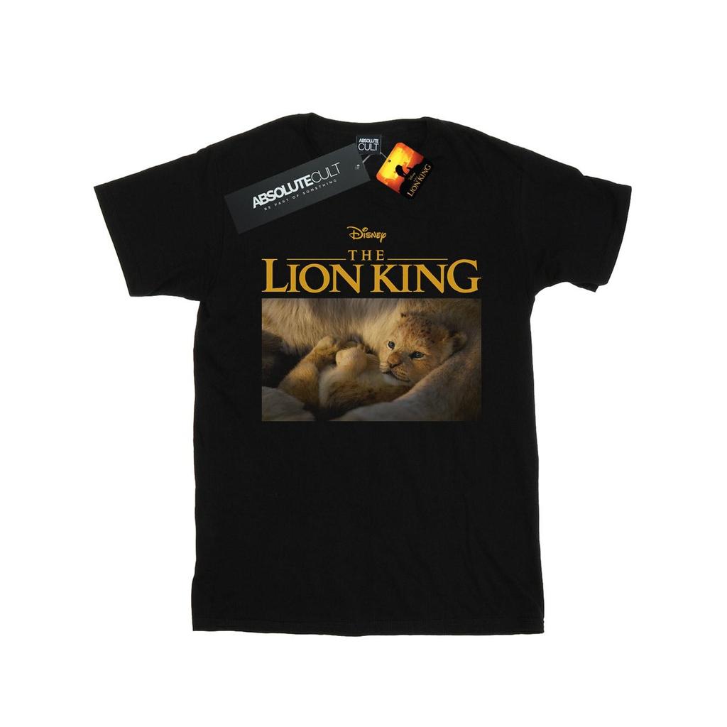 Disney Womens/Ladies The Lion King Movie Baby Simba Photo Cotton Boyfriend T-Shirt