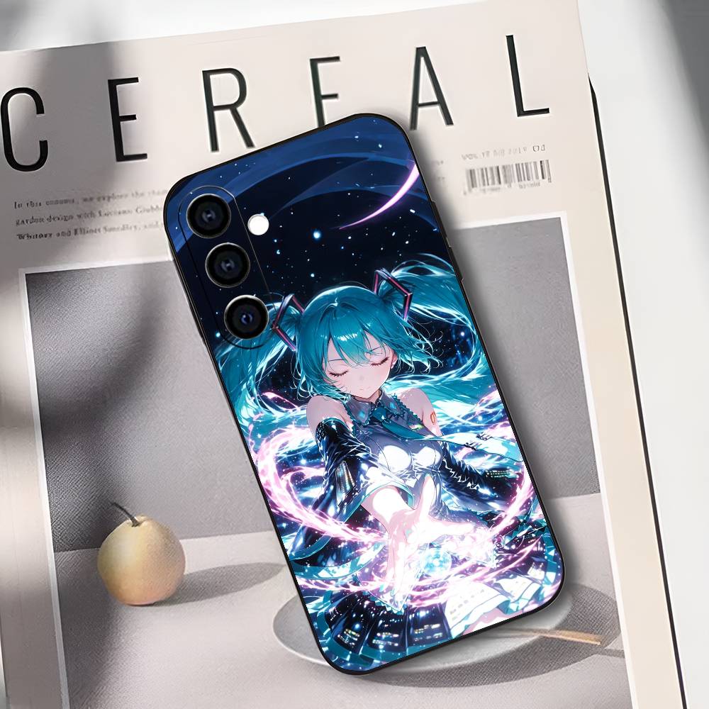 Soft Black M-MIKU Phone Case for Samsung Galaxy A73/A72/A71/A70/A53/A52/A51 And Other Models Compatible