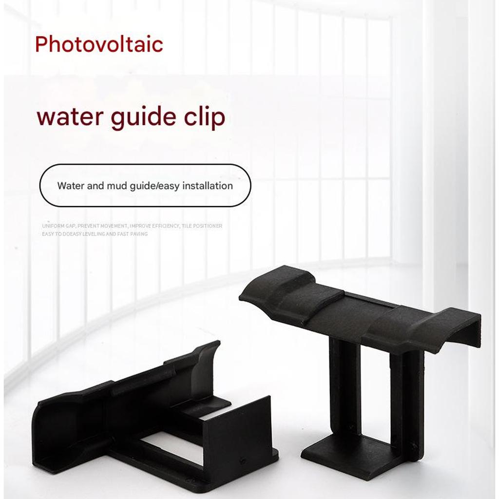 15Pcs Plastic Solar Panel Rainwater Drainage Clip Photovoltaic Panel Water Drain Clips Mud Removal Clip Easy to Install