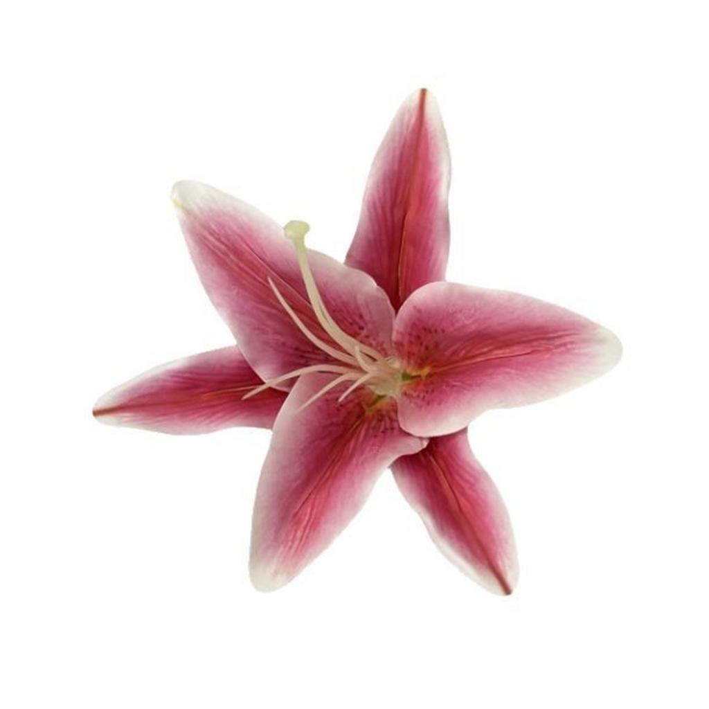 Realistic Lily Flower Hair Claw Clip with Strong Grip Design Resin Flower Hair Clamp Ponytail Holder For Formal Event