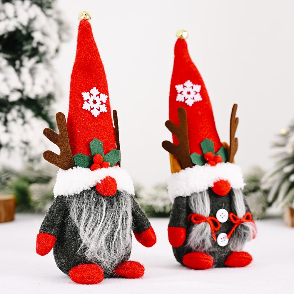 Christmas Faceless Gnomes Plush Santa Doll Ornaments Gonk Dwarf Elf Figure Xmas Decor Supplies