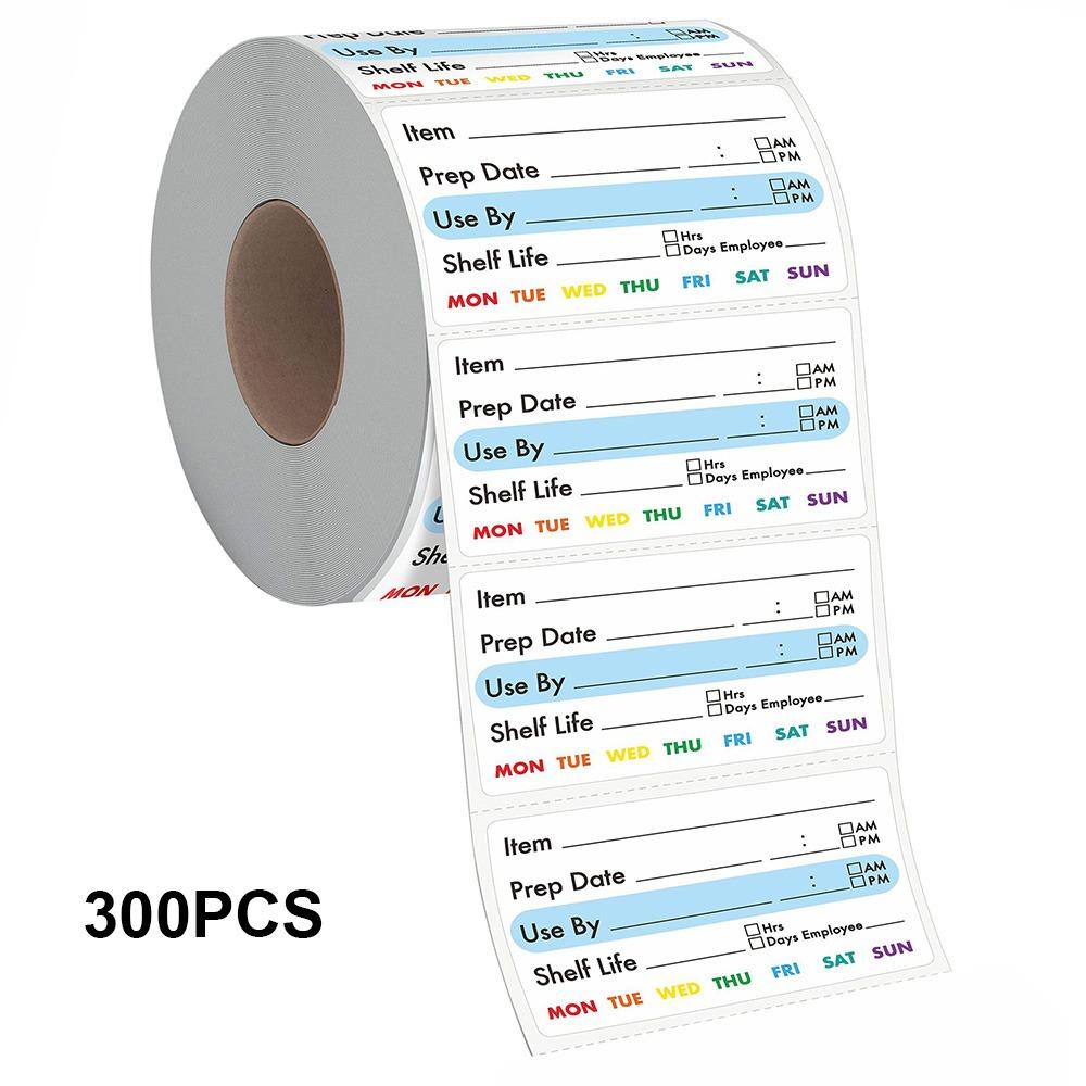 Multi-functional Food Shelf Life Label 250/300PCS Refridge Organization Labels  for Pantry