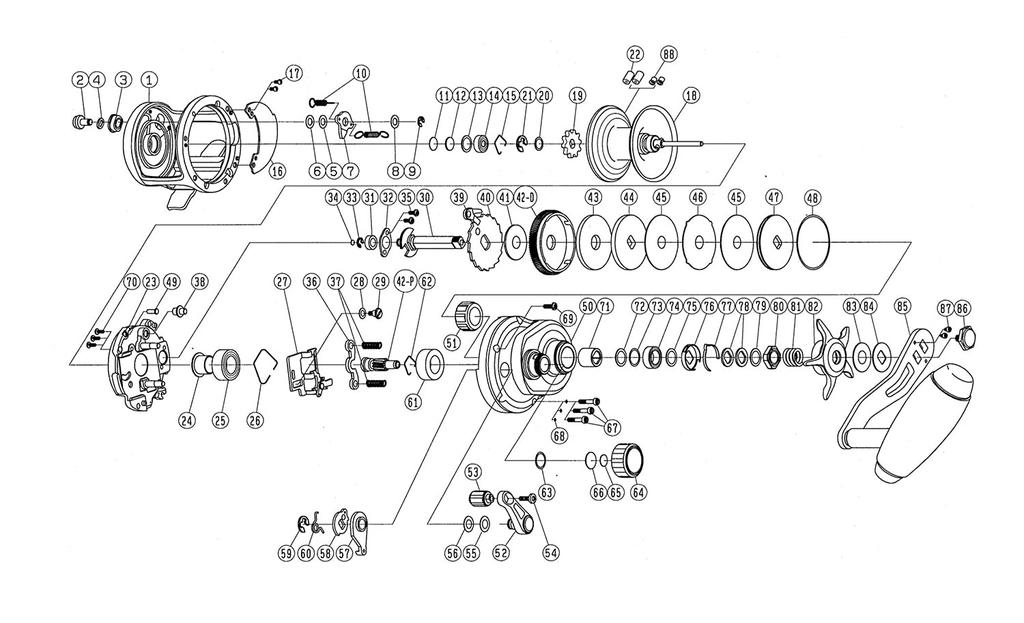 Daiwa Genuine Parts 20 Catalina Spool Part Number 18 Part Code 129701 15H-SJ (18-21)