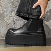 Catwalk Muffin Shoes 10Cm Thick-Soled Heightening Martin Boots Men'S, High-End Middle-Help British Hair Stylist Boots