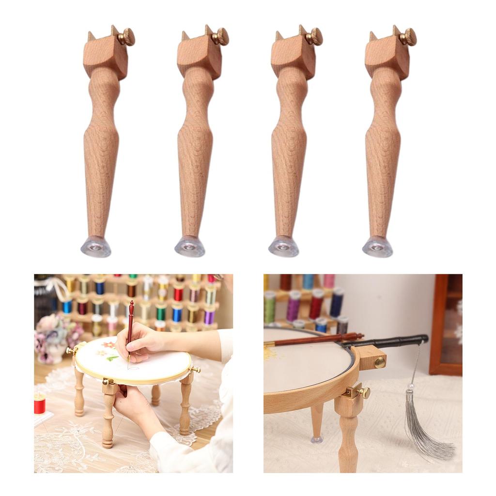 4x Embroidery Stand Cross Stitch Stand Embroidery Frame Legs, Needlework Ring