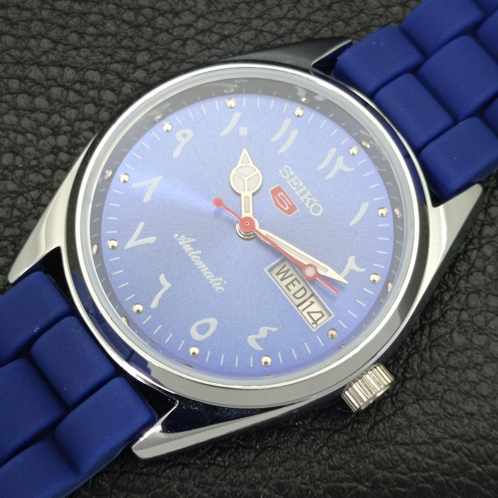 AUTOMATIC VINTAGE REFURBISHED SEIKO 5 JAPAN 6309A MENS BLUE DIAL WATCH a441244-4 Sk-a441244