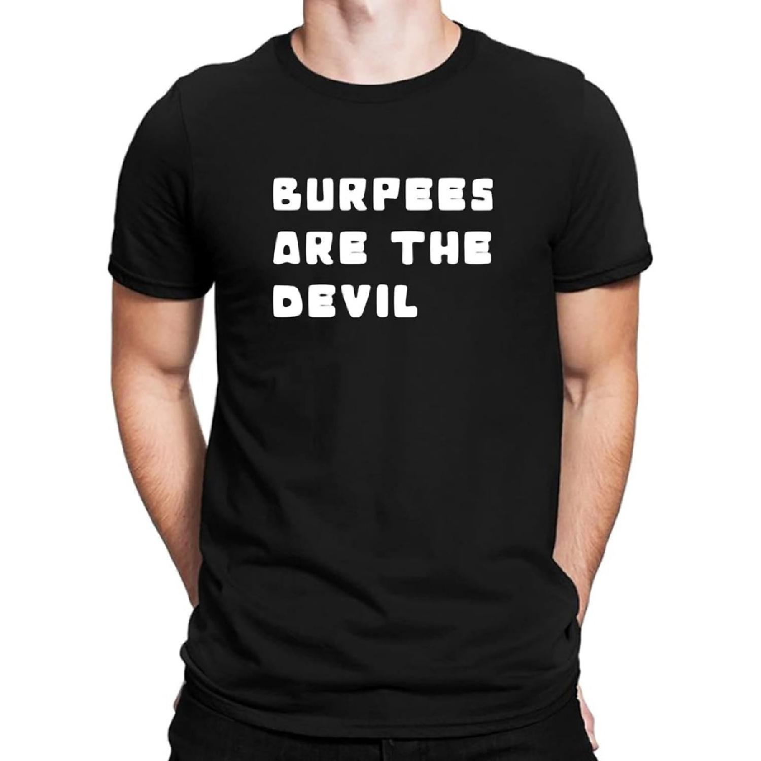 WOAIXIA Burpees are The Devil Novelty Funny Cotton Casual Men T-Shirt, Black, Medium XXXXXL разноцветный