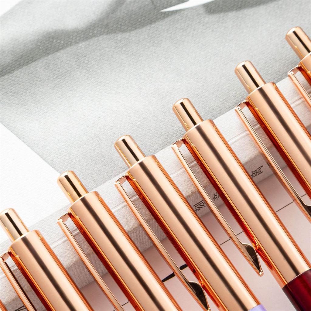 6Pieces Retractable Ballpoint Pen Office Writing Pen Signature Pen Smooth to Write Guest Sign In Pen for Hotel Reception