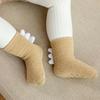 1 Pair Baby Socks Toddler Kids Dinosaur Fleece Socks Non-Slip Autumn Winter Thickened Floor Socks