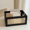 Rattan Storage Basket Solid Wood Organizer Boxes Durable Storage Box  Household