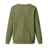 Damen Casual Top mit Leopardenmuster und Raglanärmeln
