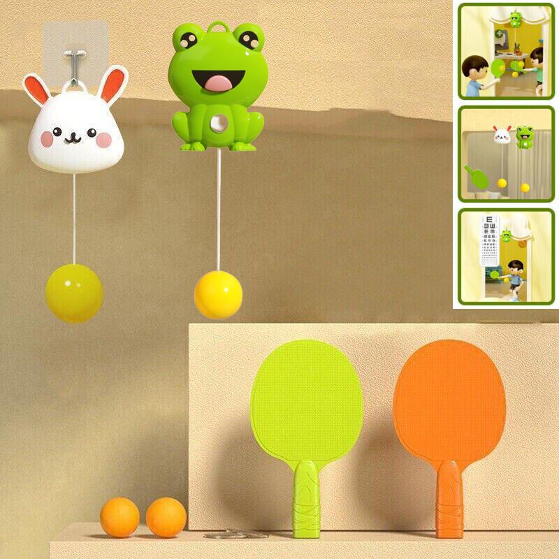Table Indoor Hanging Tennis Trainer With Racket And Balls Portable Exerciser Toy
