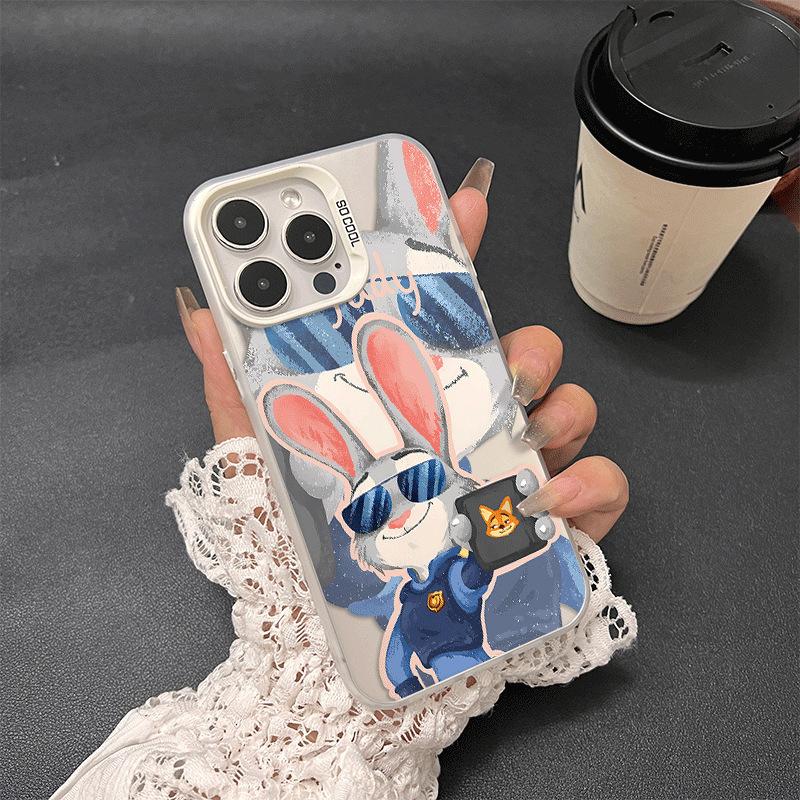 Cartoon Nick is suitable for Apple 16promax new colored silver 14Pro anti-drop mobile phone case 13/12 couple 11 new