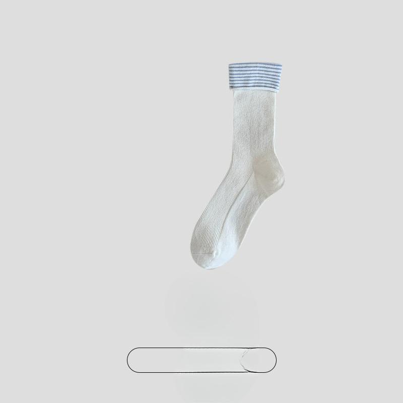

Female Spring and Autumn Fashion New Sports College Wind Cylinder Stack Socks 1 pair белый