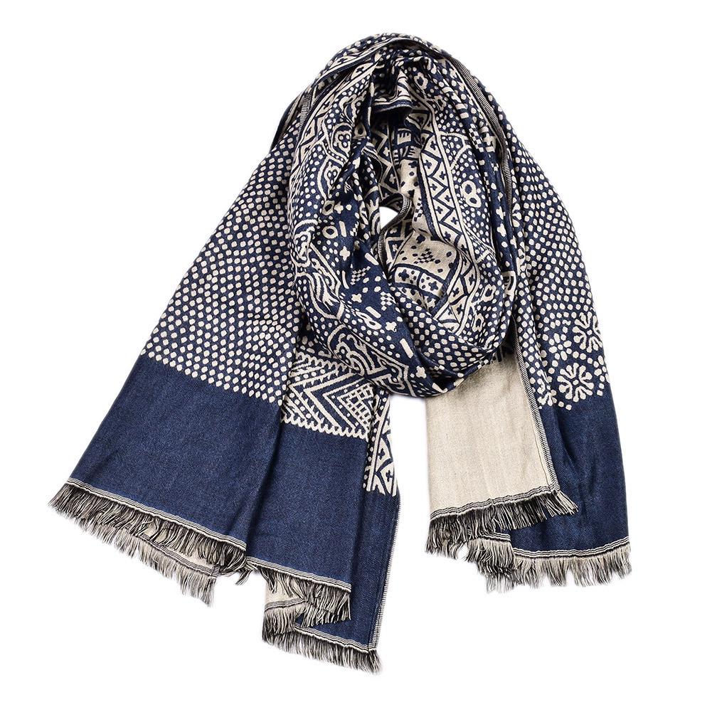 Hot Paisley Design Men Scarf Cotton Linen Ethnic Men's Scarves Male Brand Winter Pashmina Fringed Long Shawl