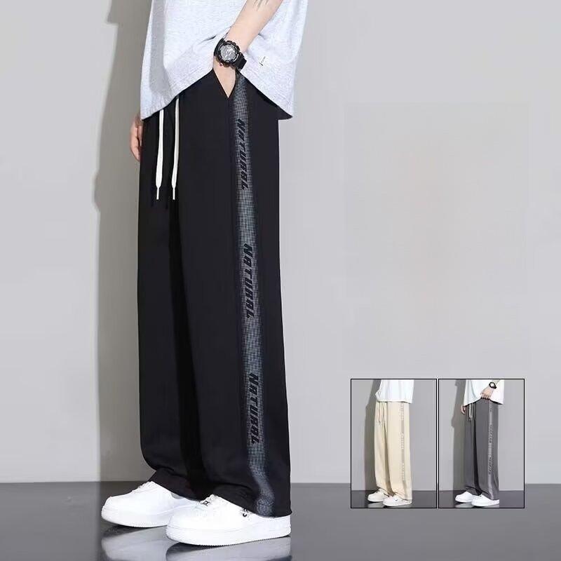 Streetwear Mens Casual Pants With Polyester Blend And Drawstring Closure For Summer Youth Fashion