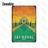 Country Landscape Metal Poster Classic National Landmark Building Metal Sign Vintage Tin Sign Wall Stickers for Home Decoration