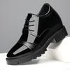 10cm Height Increasing Cowhide Men's Shoes, Fashionable, Casual, Business Office Thick Soled Men's Formal Shoes
