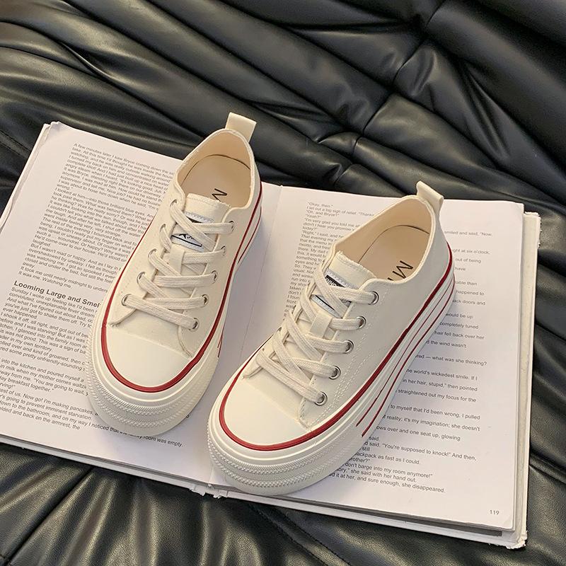Platform Canvas Shoes Women's 2025 New Spring and Summer with Skirts Versatile Popular Muffin Sports and Leisure Board Shoes Children's Models