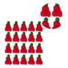 20Pcs Mini Woolen Christmas Hat Set for DIY Decor Crafting High Quality Fade Resistant Santa Hat Ornament for Gifts Home Party