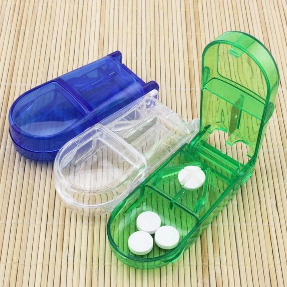 Travel Pill Splitter PP Tablet Divider New Pill Slice Box Elderly People