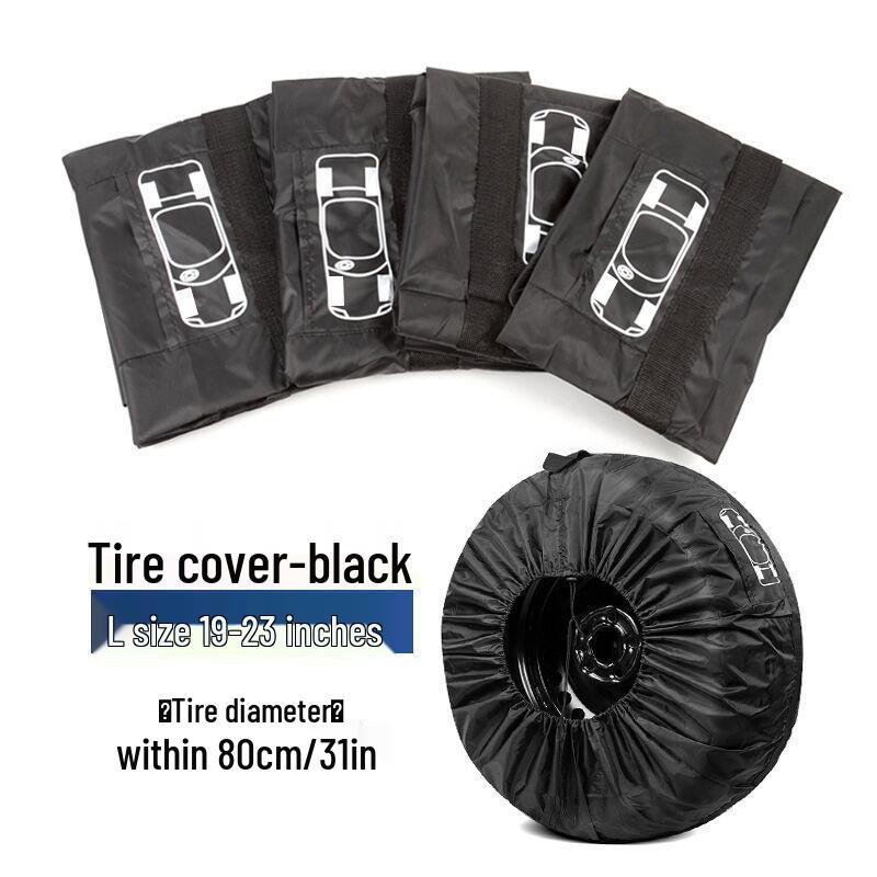 Car Spare Tire Protective Cover - Sunproof & Dustproof 190T Polyester Taffeta Storage Bag