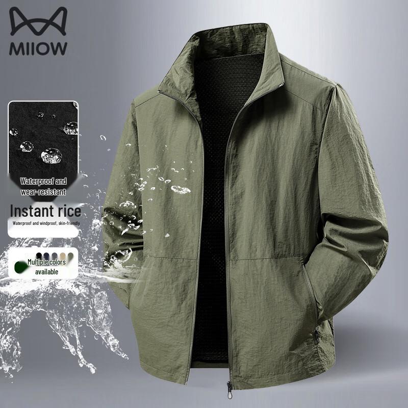 Herren Casual Stehkragen Windbreaker Jacke