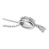 Swarovski Imber Double Ring Design Round Pendant Inlaid With Imitation Crystal Necklace Women necklace Gold Silver 5671819