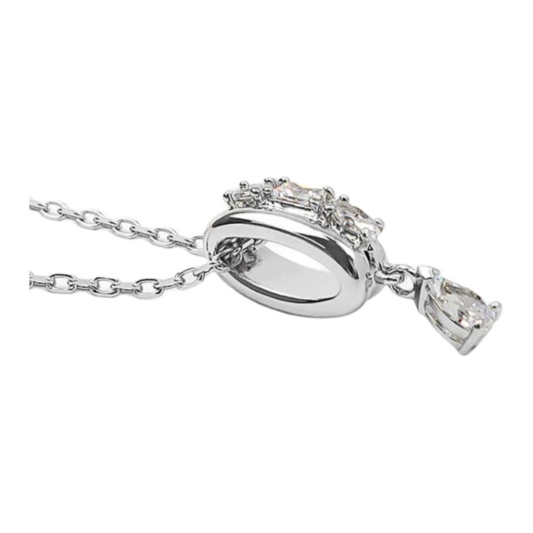Swarovski Imber Double Ring Design Round Pendant Inlaid With Imitation Crystal Necklace Women necklace Gold Silver 5671819