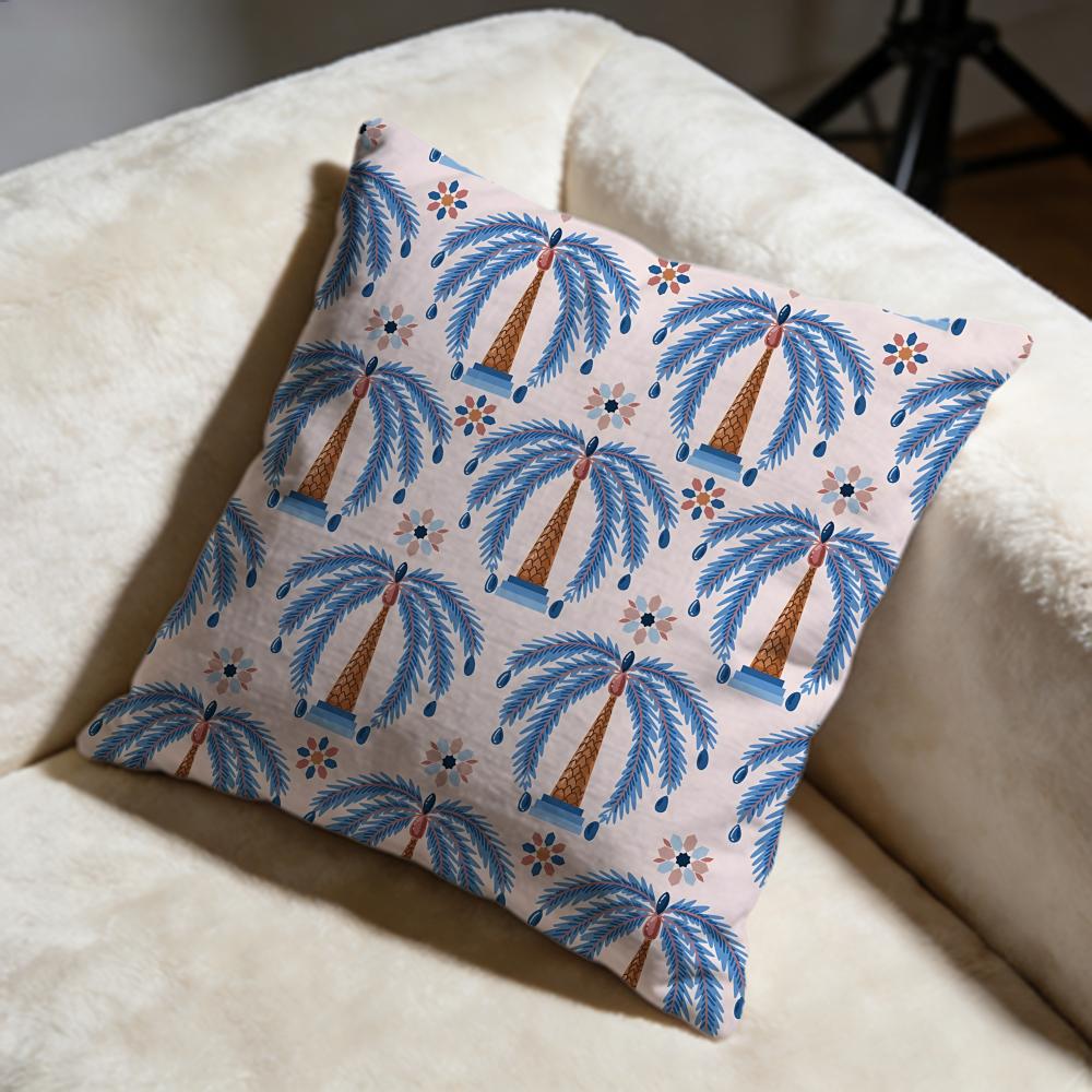Palm Tree Cushion Cover Soft Decorative Pillow Case Suitable for Bedroom Sofa Car Travel Use