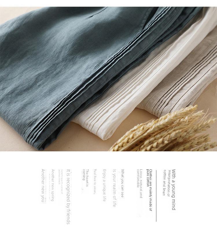 Women's Spring Summer Trousers with High Waist and Wide Legs Korean Style Light Casual Cut